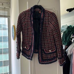 Elli White Tweed Blazer